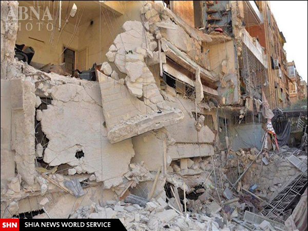 تصاویری از حمله خمپاره ای گروه های تروریستی به شهر «حلب» سوریه