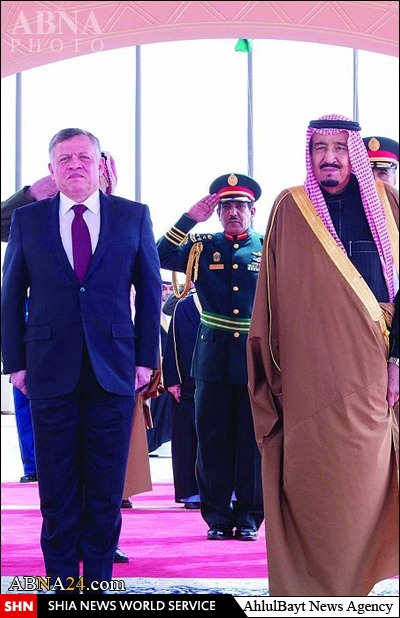 پادشاه اردن با ملک سلمان درباره مقابله با داعش گفتگو کرد + تصاویر