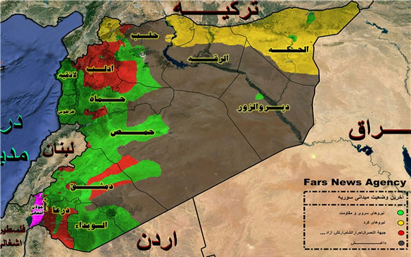 وضعیت میدانی سوریه+ جدیدترین نقشه