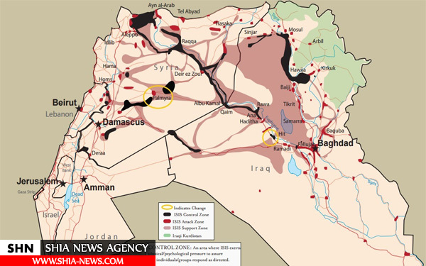 چه مقدار از خاک سوریه و عراق کماکان تحت اشغال داعش است؟ + نقشه