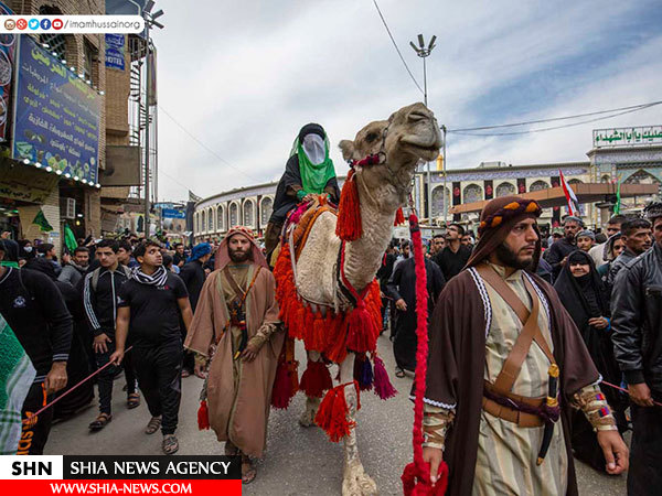 تصاویر ورود نمادین کاروان اسرا به کربلا