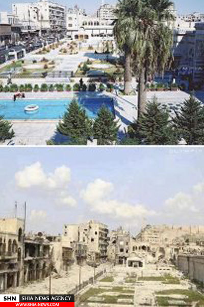 تصاویر باورنکردنی از حلب سوریه قبل و بعد از جنگ