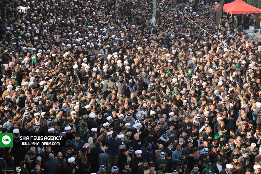 تصاویر/ راهپیمایی بزرگ فاطمیه در نجف با حضور آیت الله بشیر نجفی