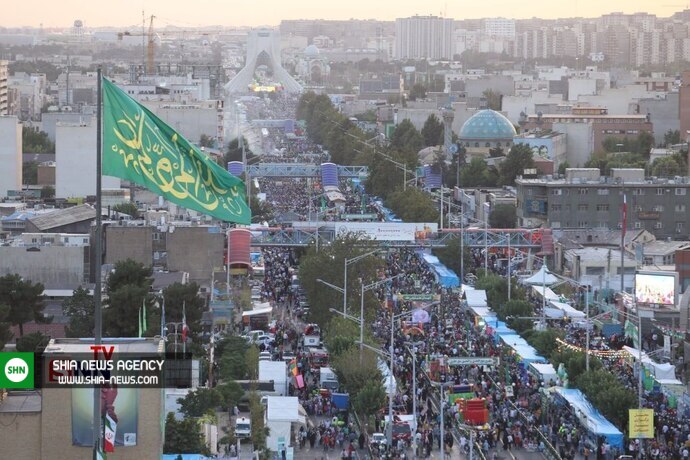 تصاویر هوایی از جمعیت حاضر در جشن روز غدیر