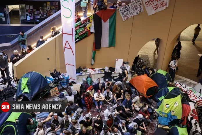 تصاویر | اعتراضات ضداسرائیلی دانشجویان دانشگاه ملبورن استرالیا