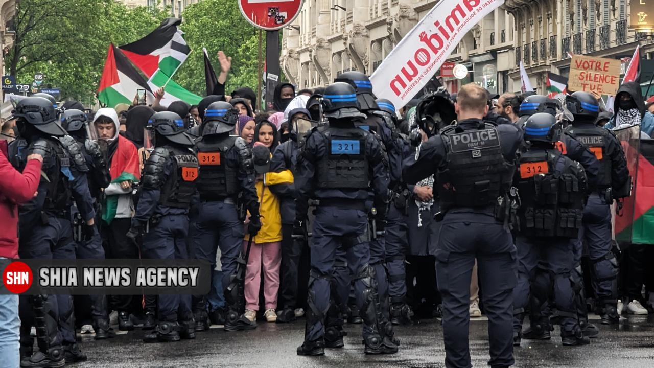 تصاویر | تظاهرات مردم پاریس در اعتراض به نسل‌کشی در غزه