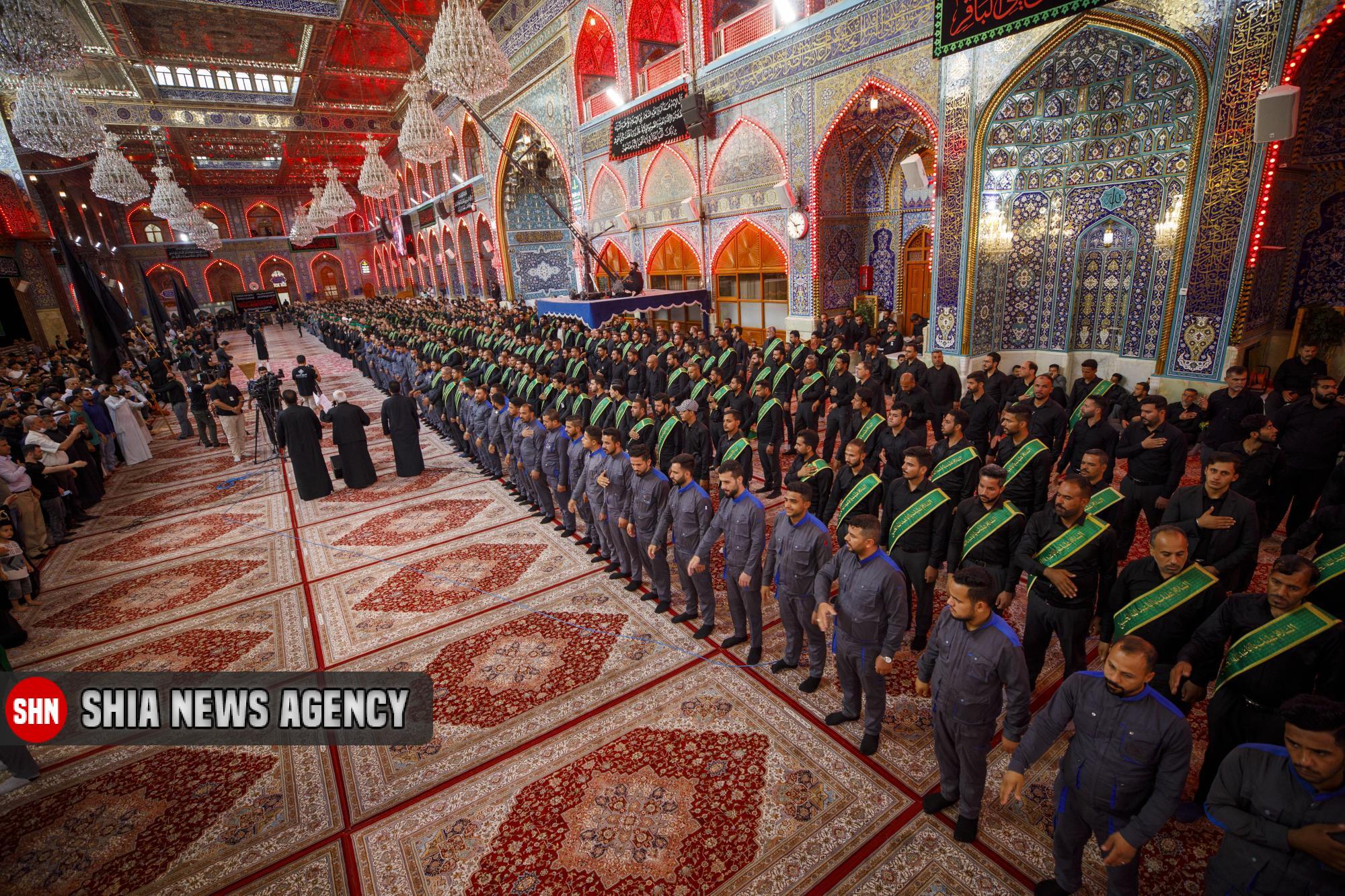 تصاویر | دسته عزاداری خادمان حرمین کربلا در سالروز شهادت امام محمد باقر(ع)