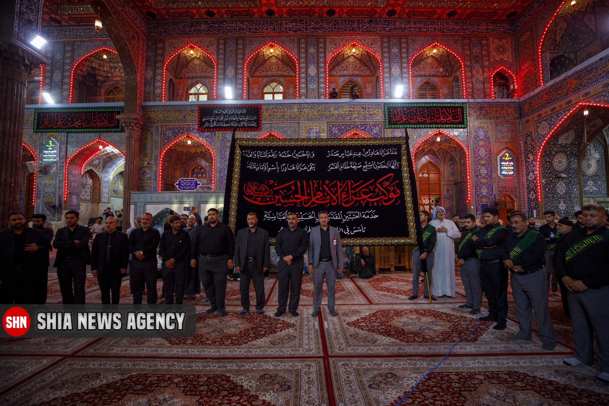 تصاویر | دسته عزاداری خادمان حرمین کربلا در سالروز شهادت امام محمد باقر(ع)