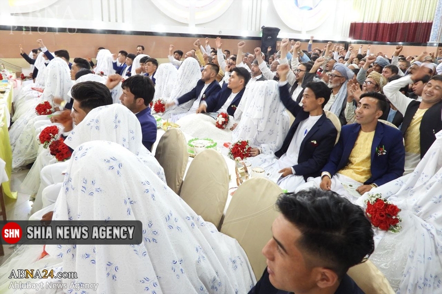 تصاویر | مراسم ازدواج ۷۲ زوج جوان شیعه به مناسبت عید غدیر در شهر کابل