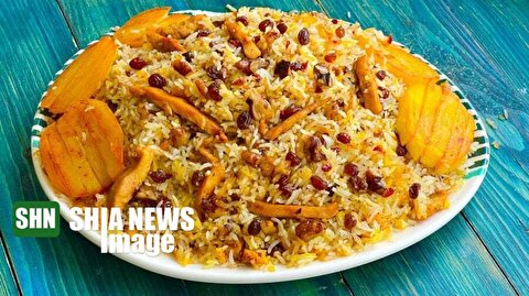 طرز تهیه گردو پلو با مرغ برای مهمانی‌ها