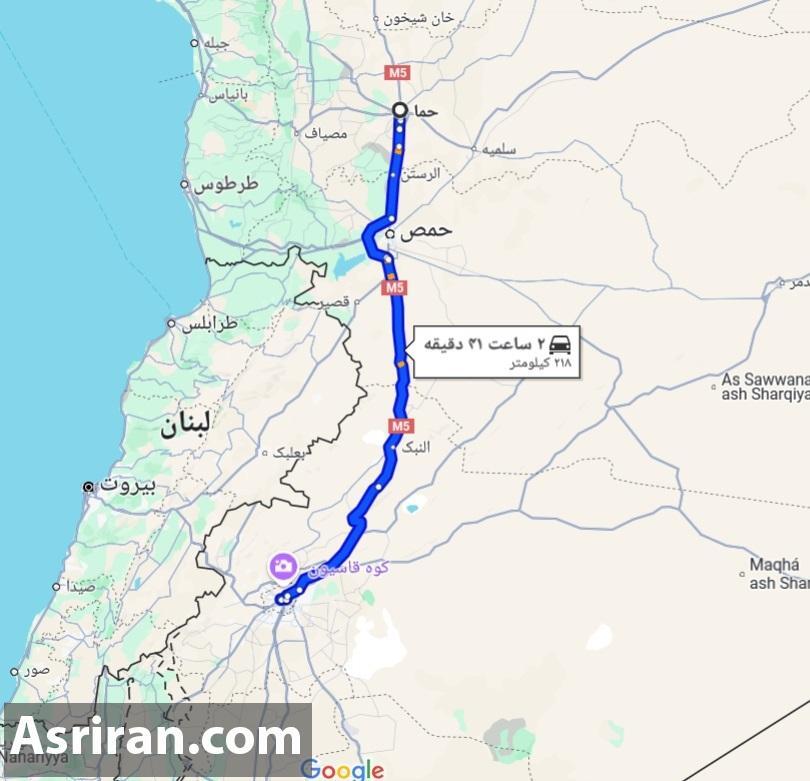 نیروهای تحریرالشام با دمشق چقدر فاصله دارند؟